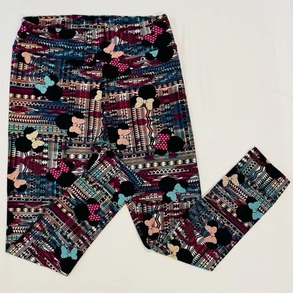 Lularoe Tall & Curvy Disney Minnie Mouse Aztec Leggings